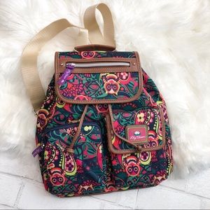 NWOT Lily Bloom Small backpack owl print